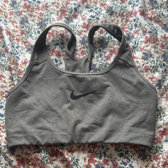 Nike Women's Charcoal Sports Bra - Picture 1 of 3